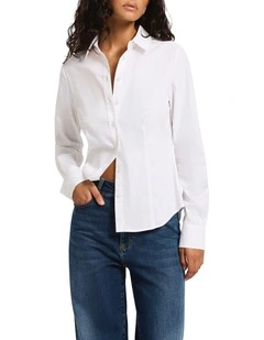 Hallie Slim Fit Shirt in White