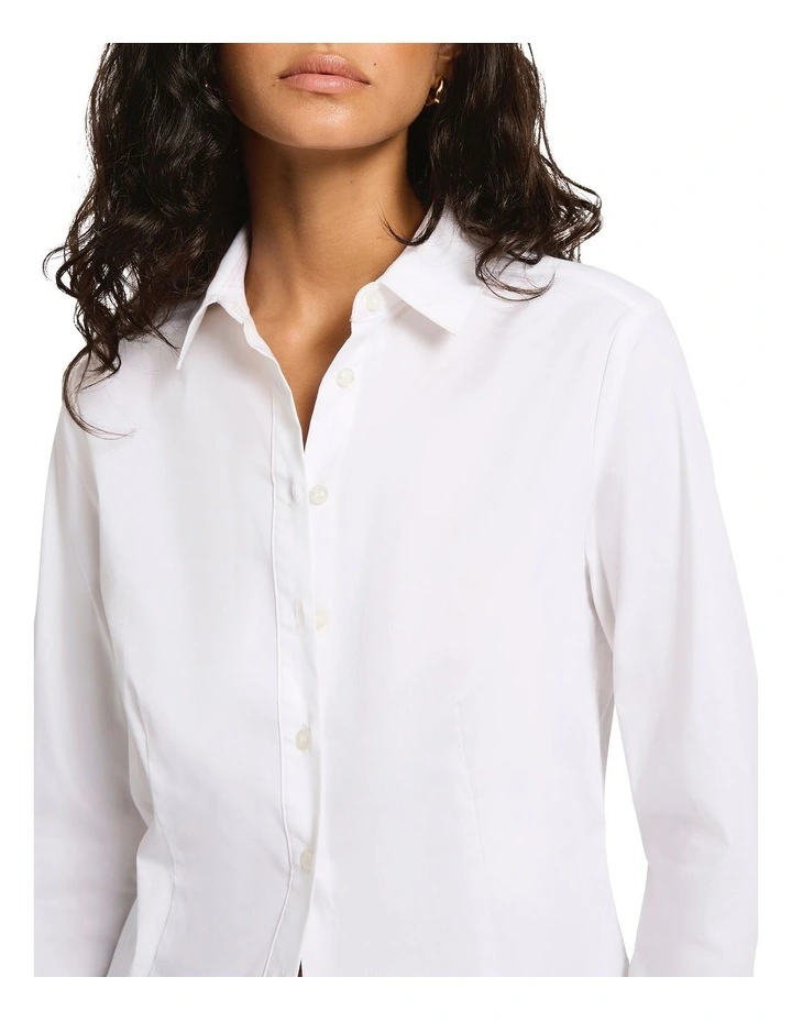 Hallie Slim Fit Shirt in White image 4