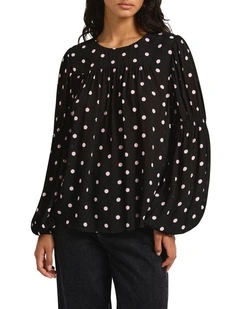 Spot To Go! Blouse in Black Multi