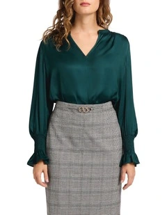 Moonlight Blouse in Emerald