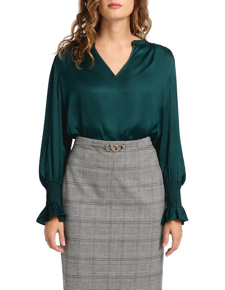 Moonlight Blouse in Emerald image 1