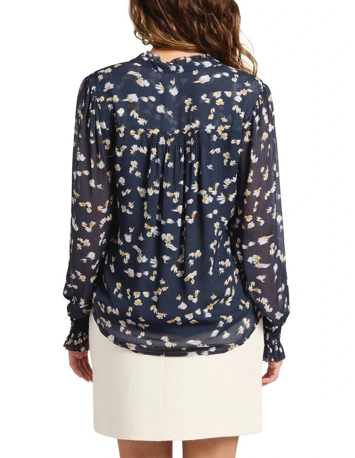 Just One Daisy Blouse in Navy Multi image 4