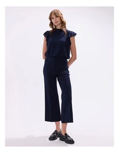 Gwyneth Jacquard Top in Midnight