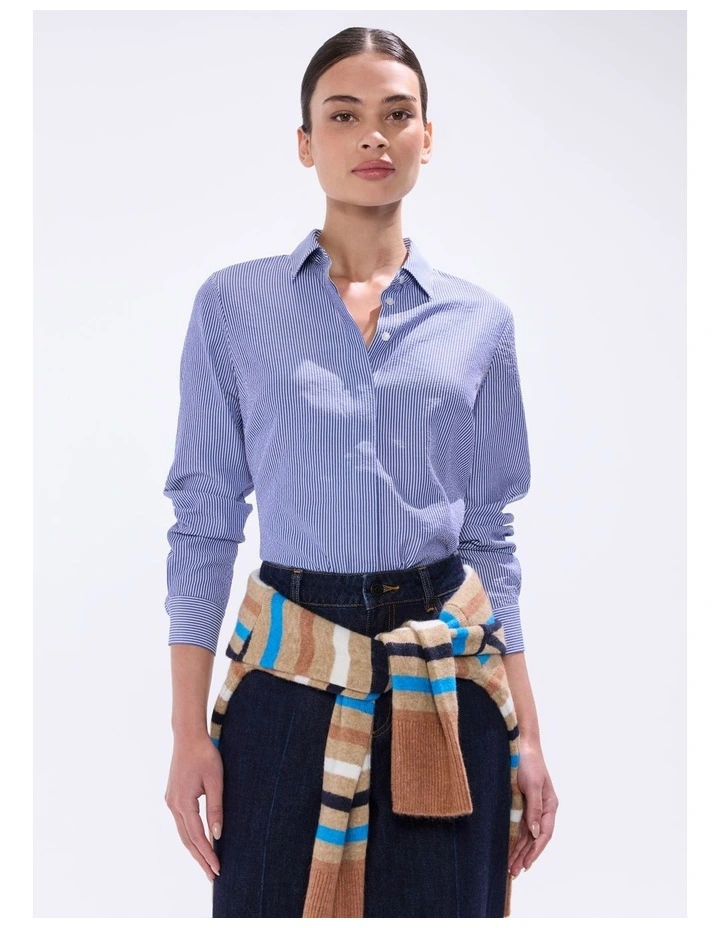 Carnival Stripe Shirt in Blue Stripe image 2