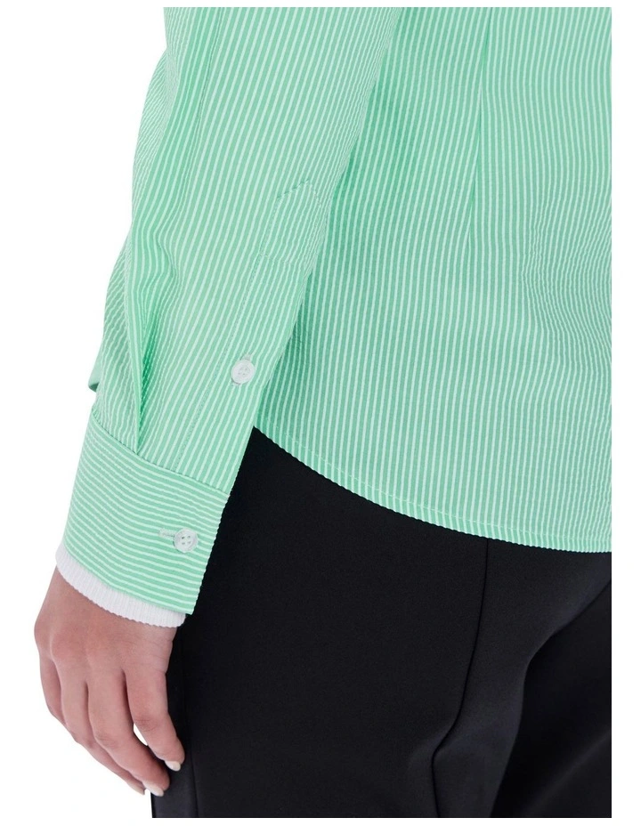 Carnival Stripe Shirt in Green Stripe image 3