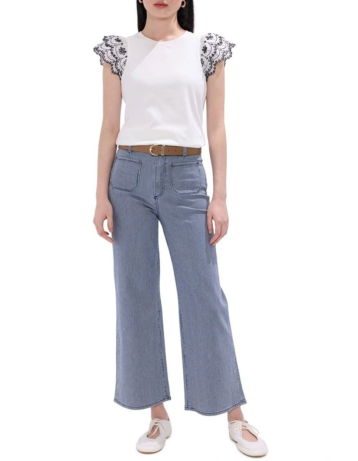 Rhea Ruffle Tank in White image 2