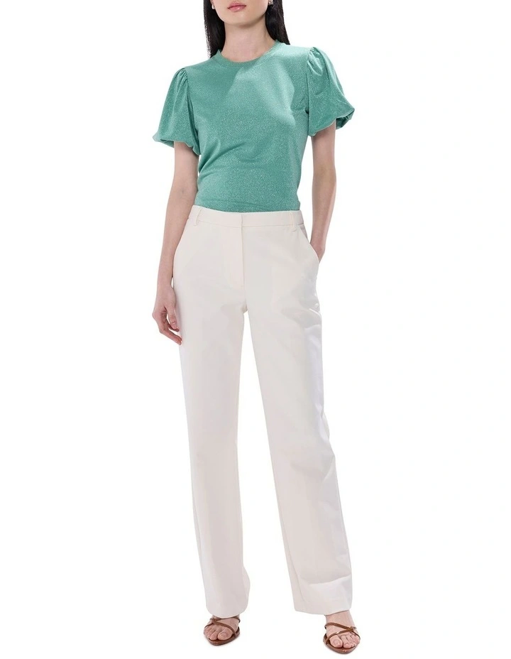 Hera Metallic Top in Misty Jade image 2