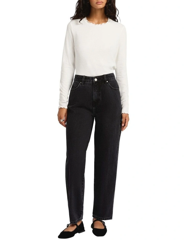 Let It Go Long Sleeve Top in Ivory image 2