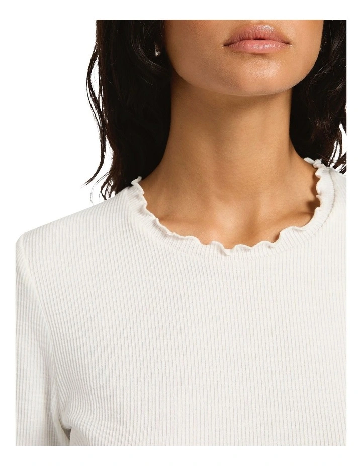 Let It Go Long Sleeve Top in Ivory image 3