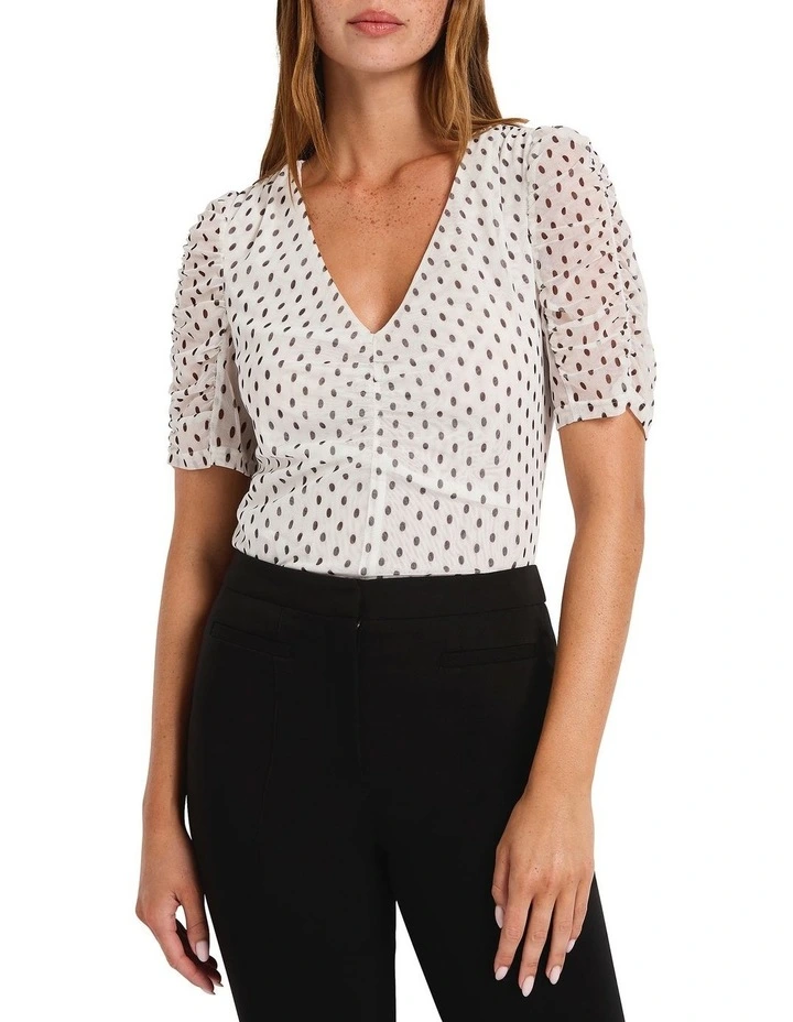 In The Spotlight Top in White/Black image 1
