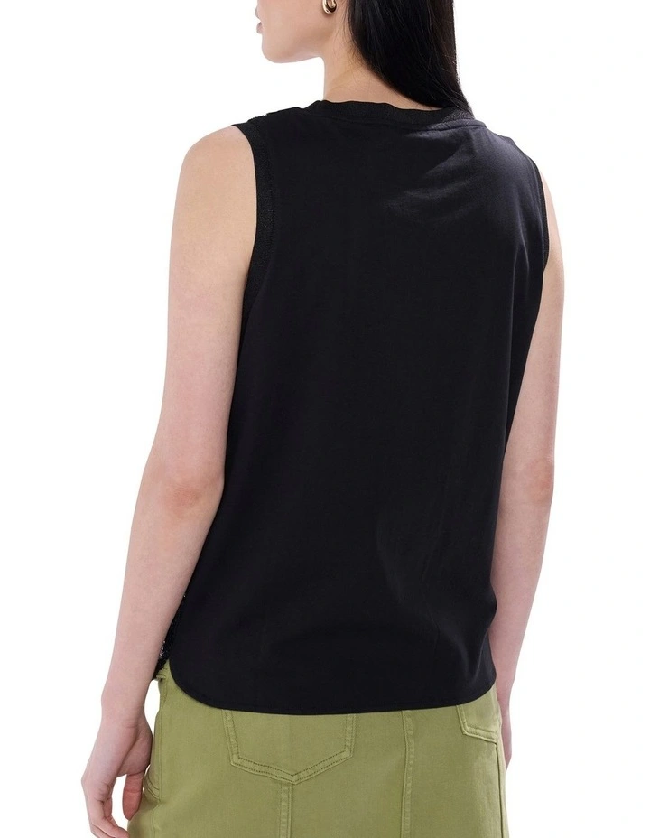 Feel Special Sequin Tank in Black image 4