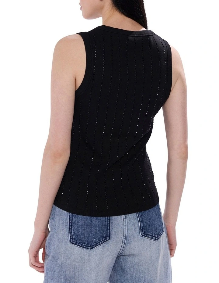 Brooke Hot Fix Tank in Black image 4