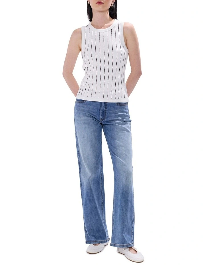 Brooke Hot Fix Tank in White image 2