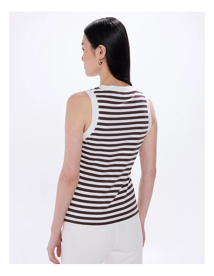 Fabulous Stripe Tank in Brown Stripe image 4