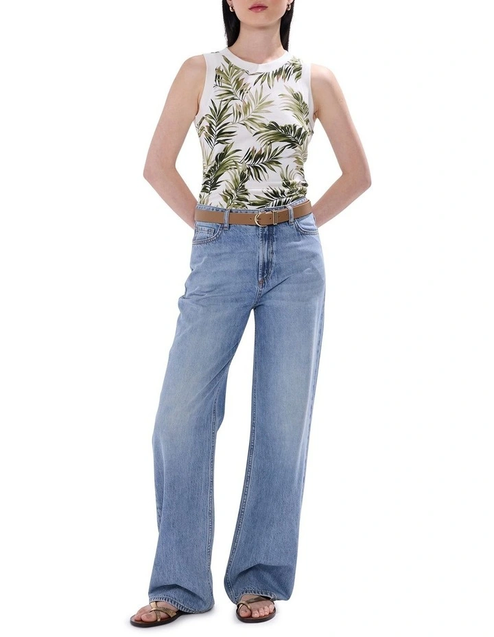 Leaf The City Tank in Ivory Multi image 2
