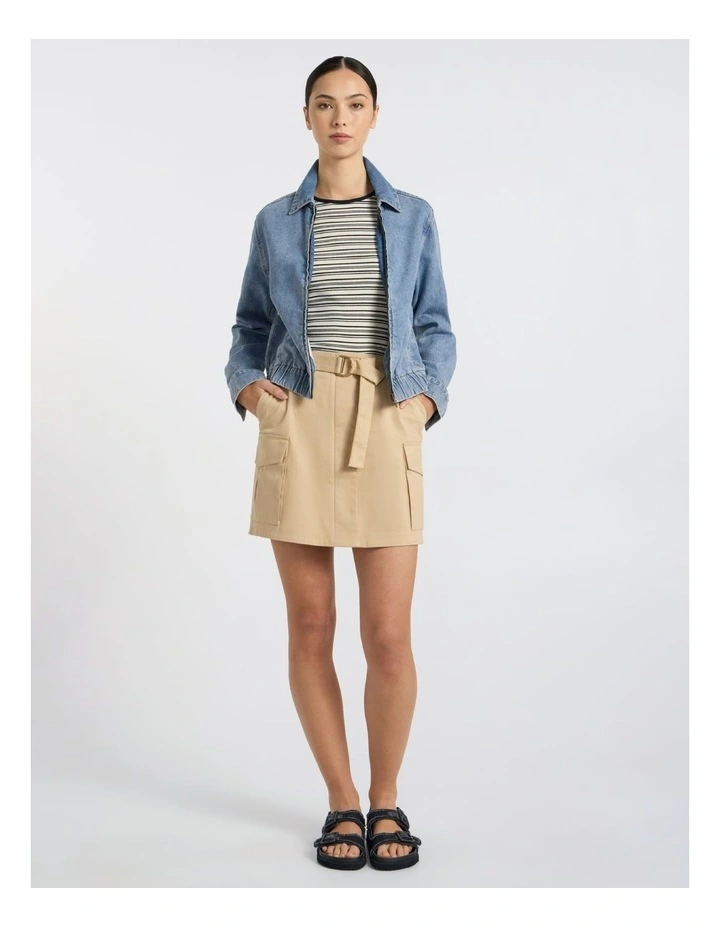 Minnie Stripe Rib Tee in Navy Stripe image 2