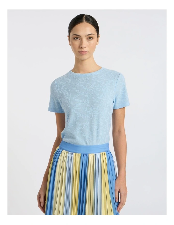 Beth Textured Tee in Sky Blue image 1