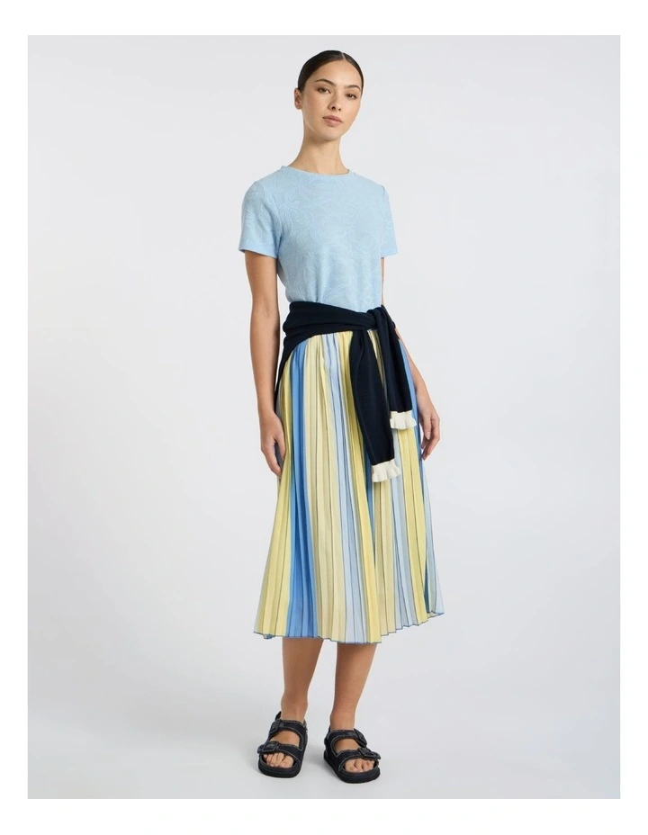 Beth Textured Tee in Sky Blue image 2