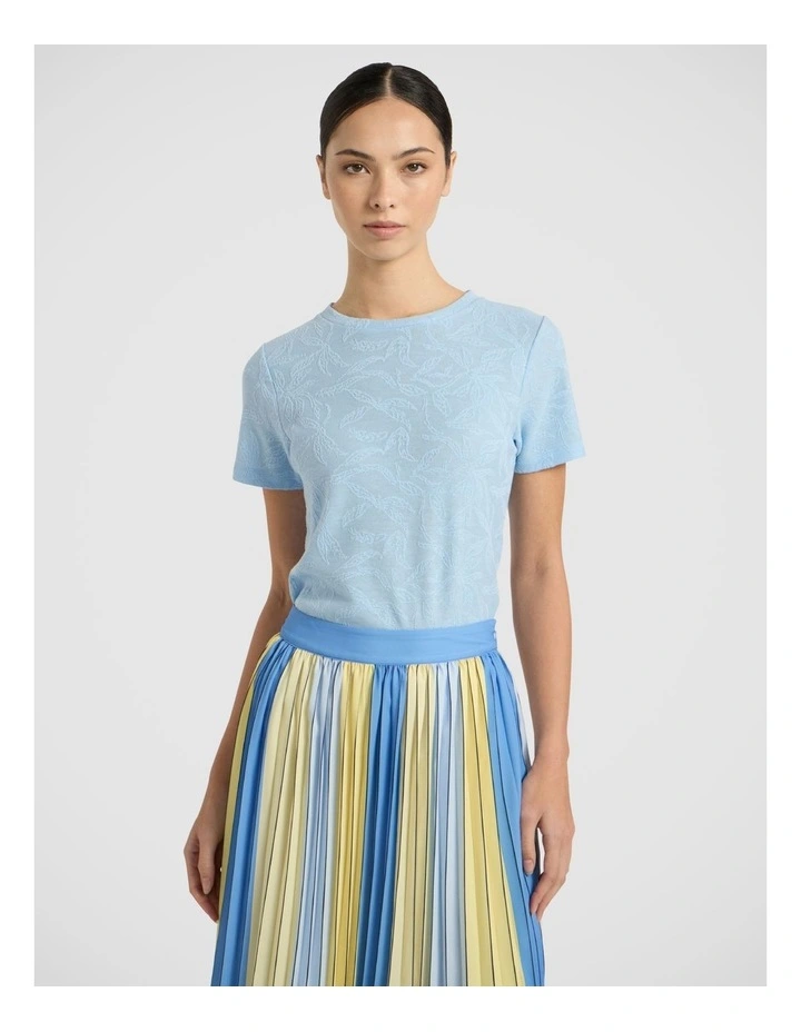 Beth Textured Tee in Sky Blue image 2
