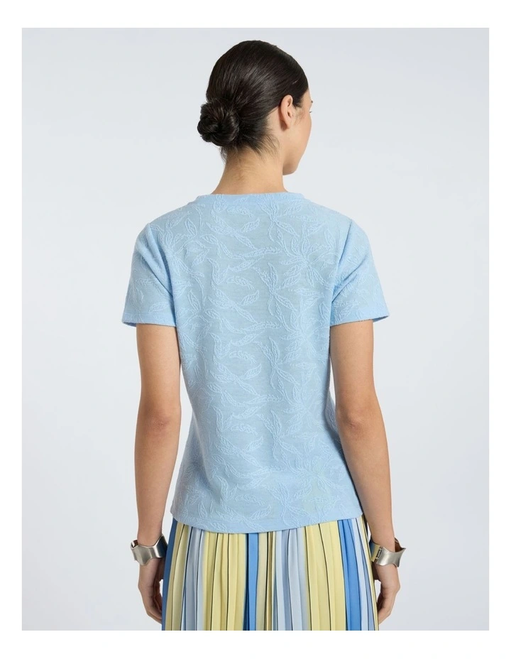 Beth Textured Tee in Sky Blue image 4