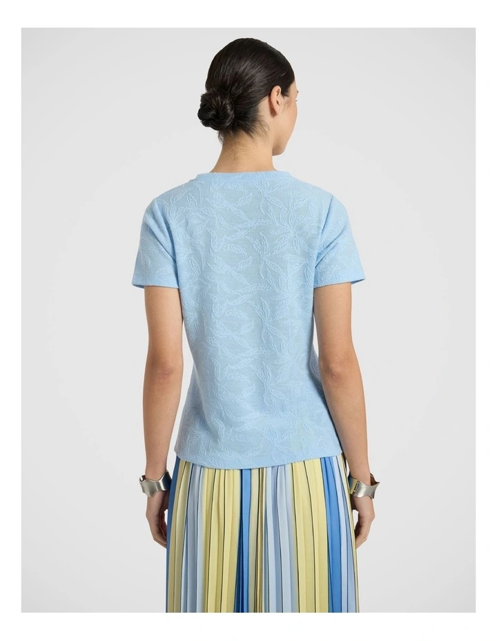 Beth Textured Tee in Sky Blue image 4