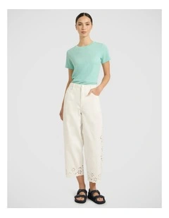 Mina Textured Tee in Wave Green