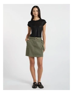 As Love Glows Foil Linen Tee in Black