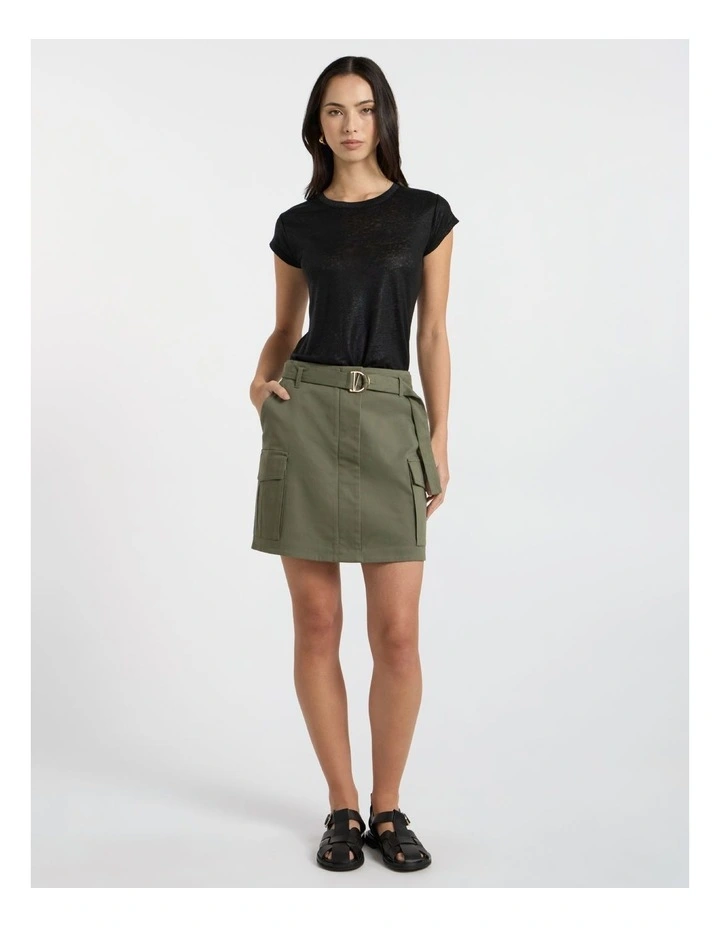 As Love Glows Foil Linen Tee in Black image 1