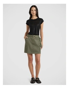 As Love Glows Foil Linen Tee in Black