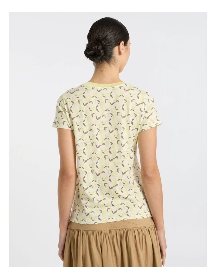 Zest Side Story Tee in Ivory Multi image 4