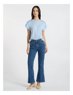 Ferguson Mercerised Cotton Tee in Sky Blue