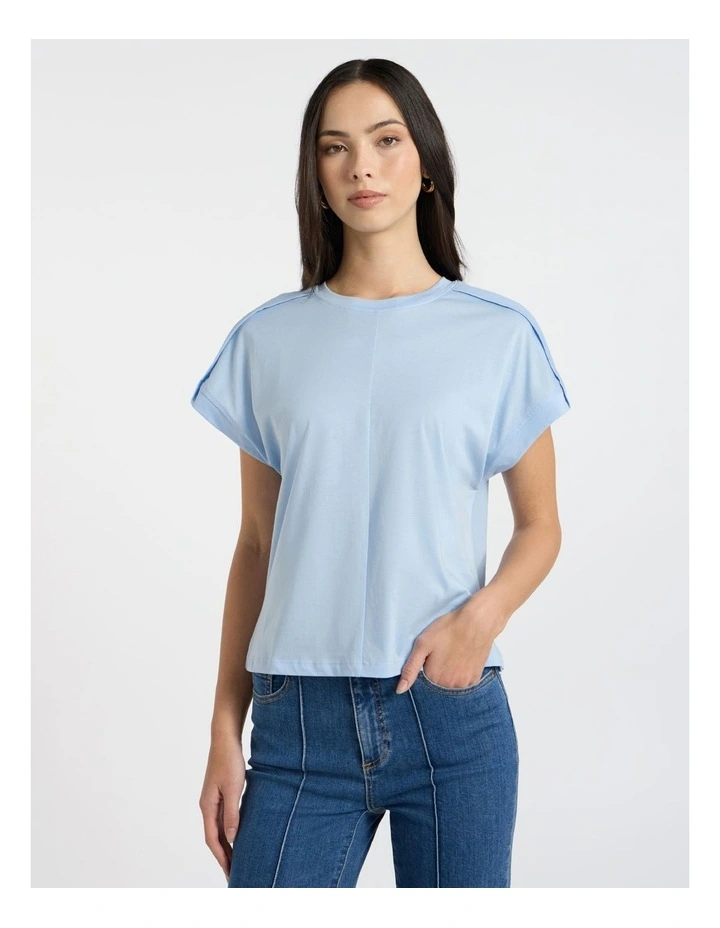 Ferguson Mercerised Cotton Tee in Sky Blue image 2