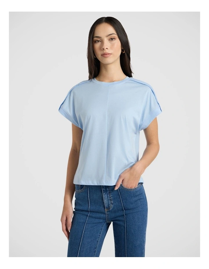 Ferguson Mercerised Cotton Tee in Sky Blue image 2