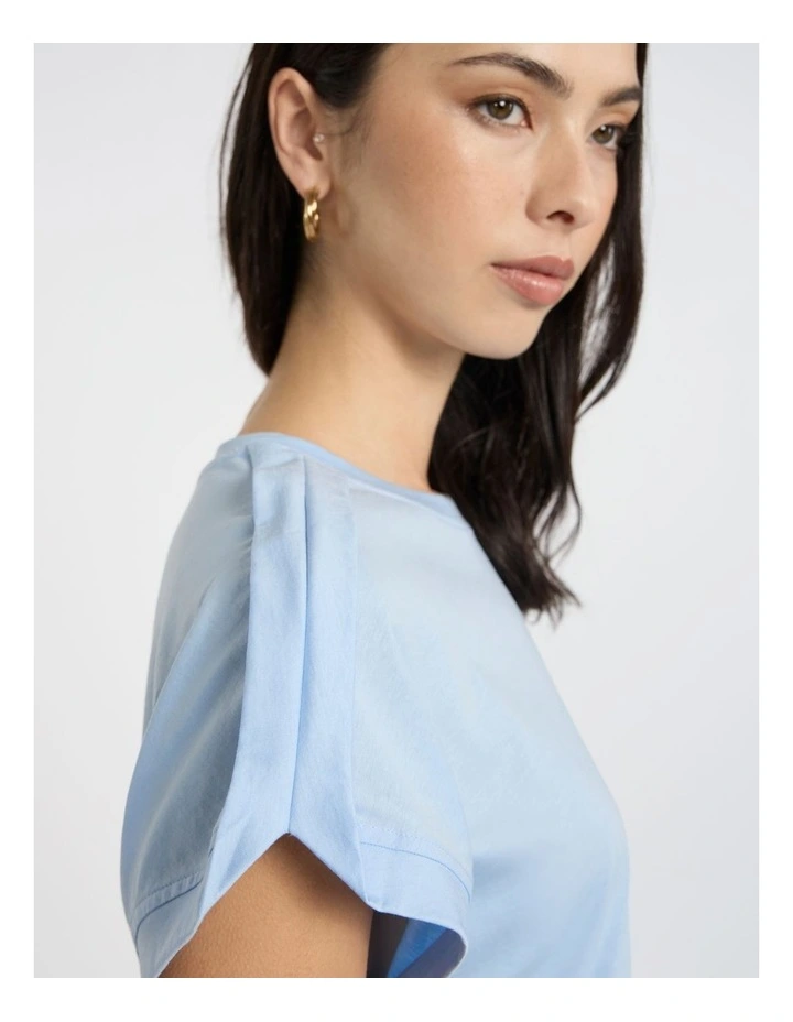 Ferguson Mercerised Cotton Tee in Sky Blue image 3