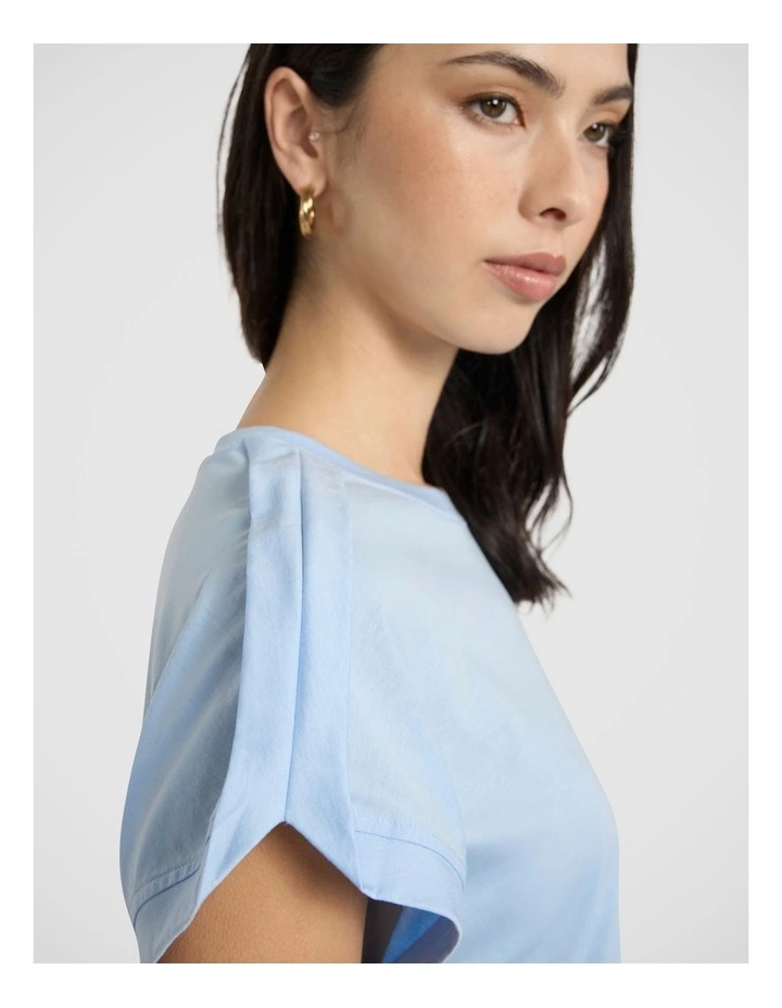 Ferguson Mercerised Cotton Tee in Sky Blue image 3