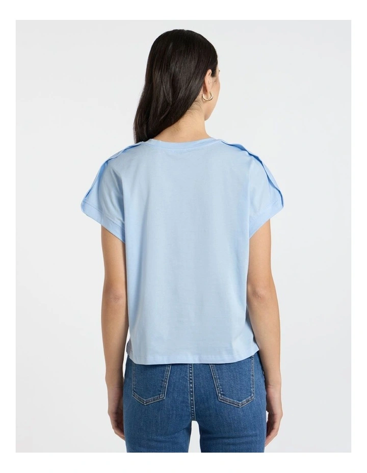 Ferguson Mercerised Cotton Tee in Sky Blue image 4