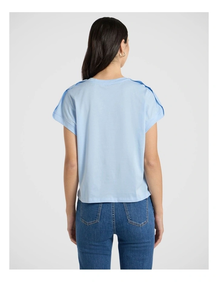 Ferguson Mercerised Cotton Tee in Sky Blue image 4