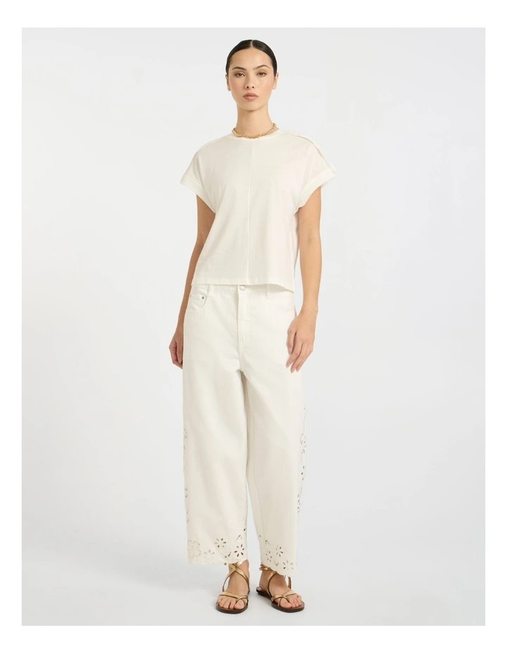 Ferguson Mercerised Cotton Tee in White image 1