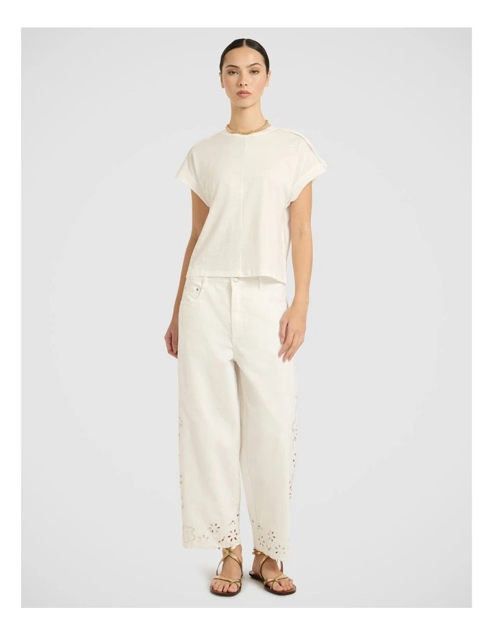 Ferguson Mercerised Cotton Tee in White image 1