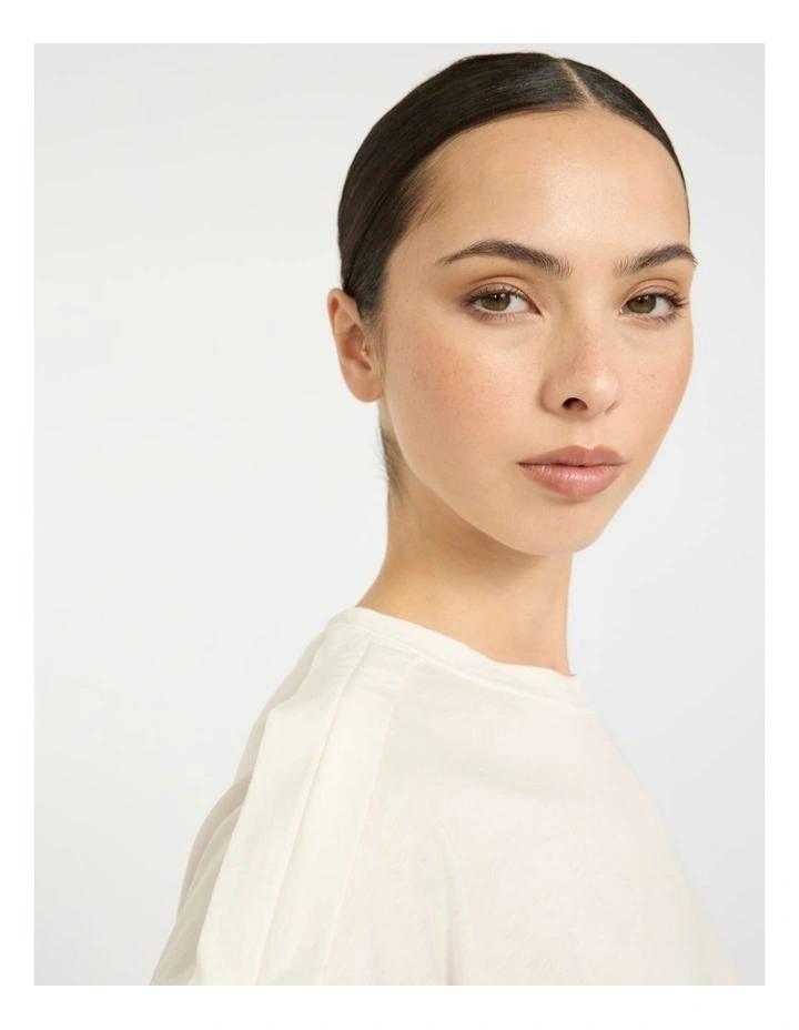 Ferguson Mercerised Cotton Tee in White image 3