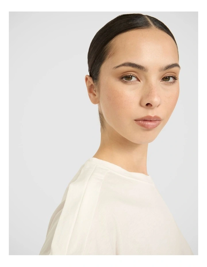 Ferguson Mercerised Cotton Tee in White image 3