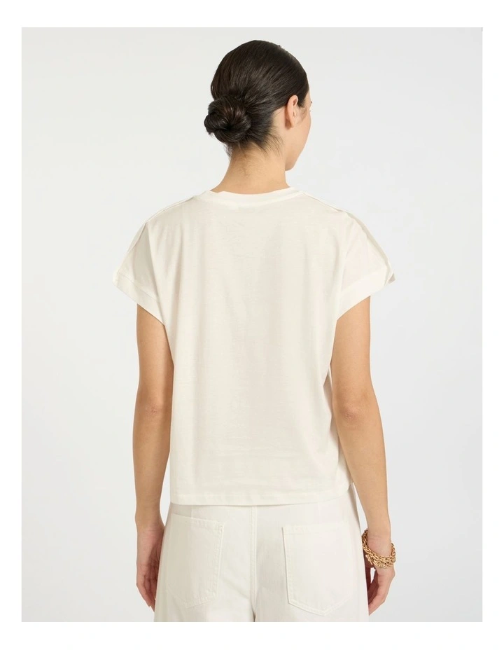 Ferguson Mercerised Cotton Tee in White image 4