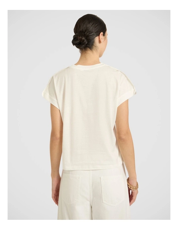 Ferguson Mercerised Cotton Tee in White image 4