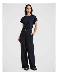 Ferguson Mercerised Cotton Tee in Navy