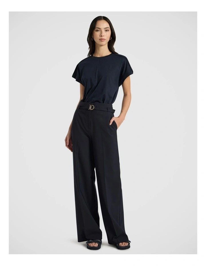 Ferguson Mercerised Cotton Tee in Navy image 1