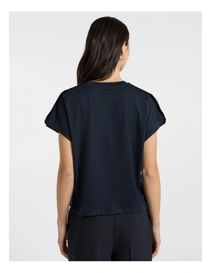 Ferguson Mercerised Cotton Tee in Navy image 4