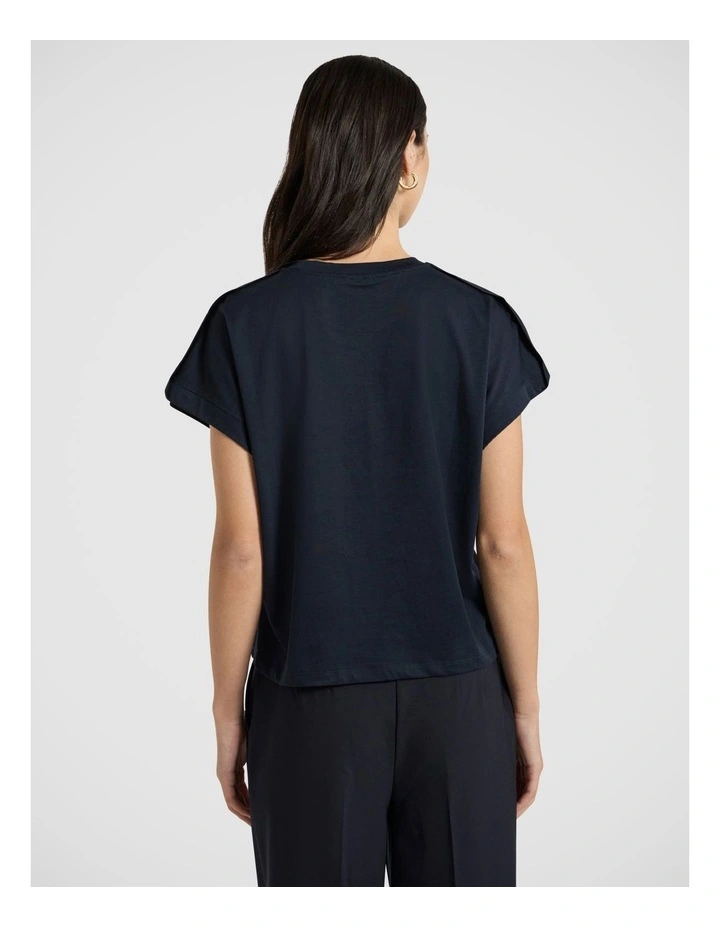 Ferguson Mercerised Cotton Tee in Navy image 4