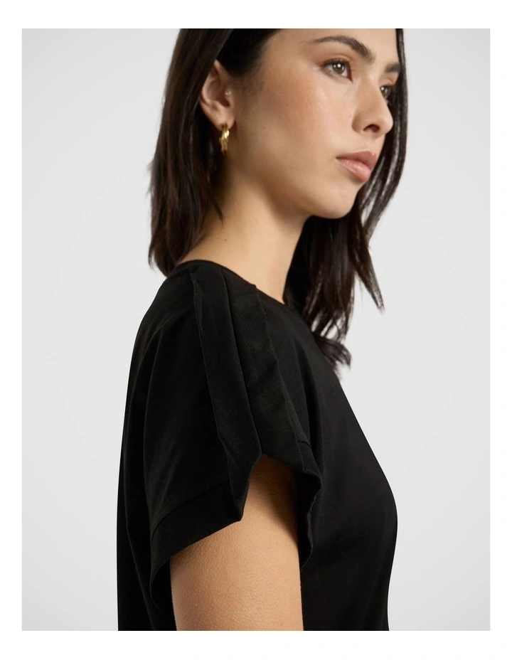 Ferguson Mercerised Cotton Tee in Black image 3