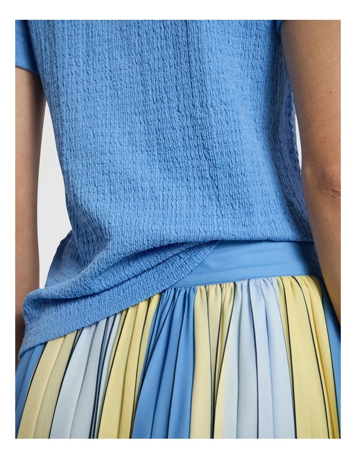 Mina Textured Tee in Pacific Blue image 3