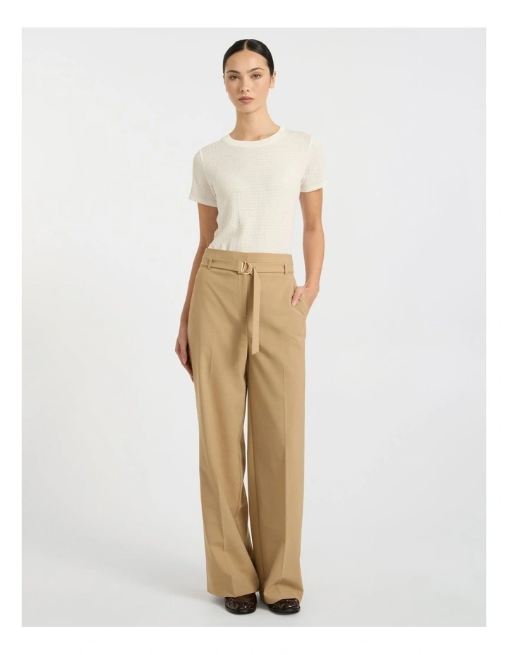 Mina Textured Tee in White image 2
